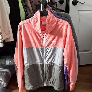 Columbia Coral and Gray Color Block Jacket